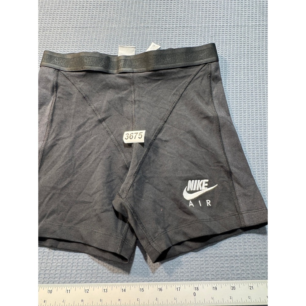 Nike Air Ribbed Bike Shorts Womens Medium Black DM6468-010